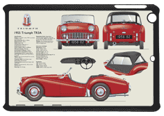 Triumph TR3A 1958-62 Small Tablet Covers